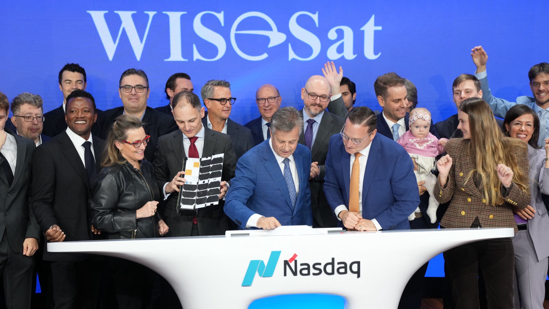 WISeSat.Space Nasdaq Opening Bell ceremony