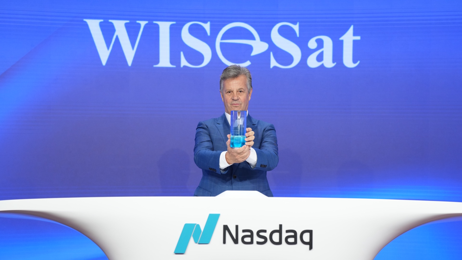 WISeSat.Space Nasdaq Opening Bell ceremony
