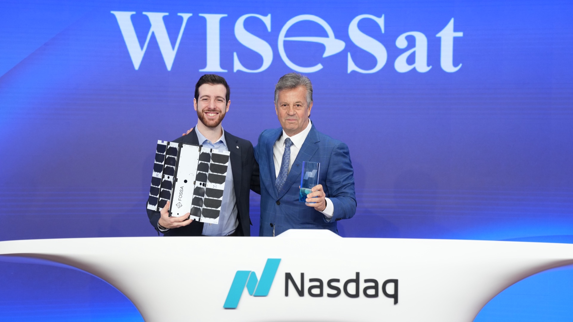 WISeSat.Space Nasdaq Opening Bell ceremony
