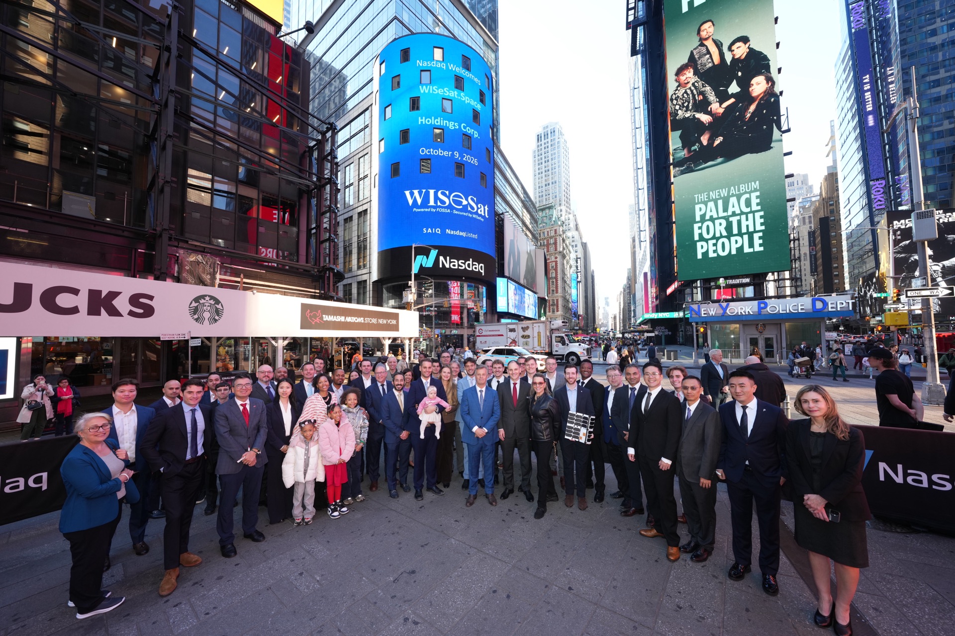 WISeSat.Space Nasdaq Opening Bell ceremony