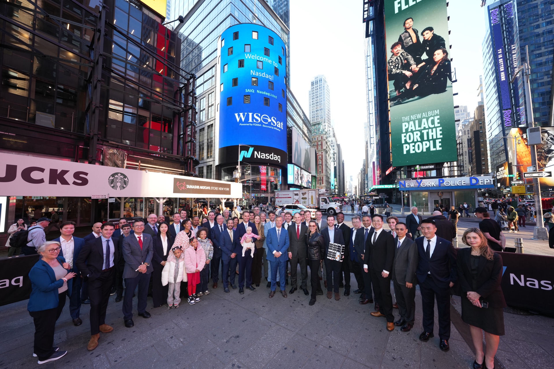 WISeSat.Space Nasdaq Opening Bell ceremony