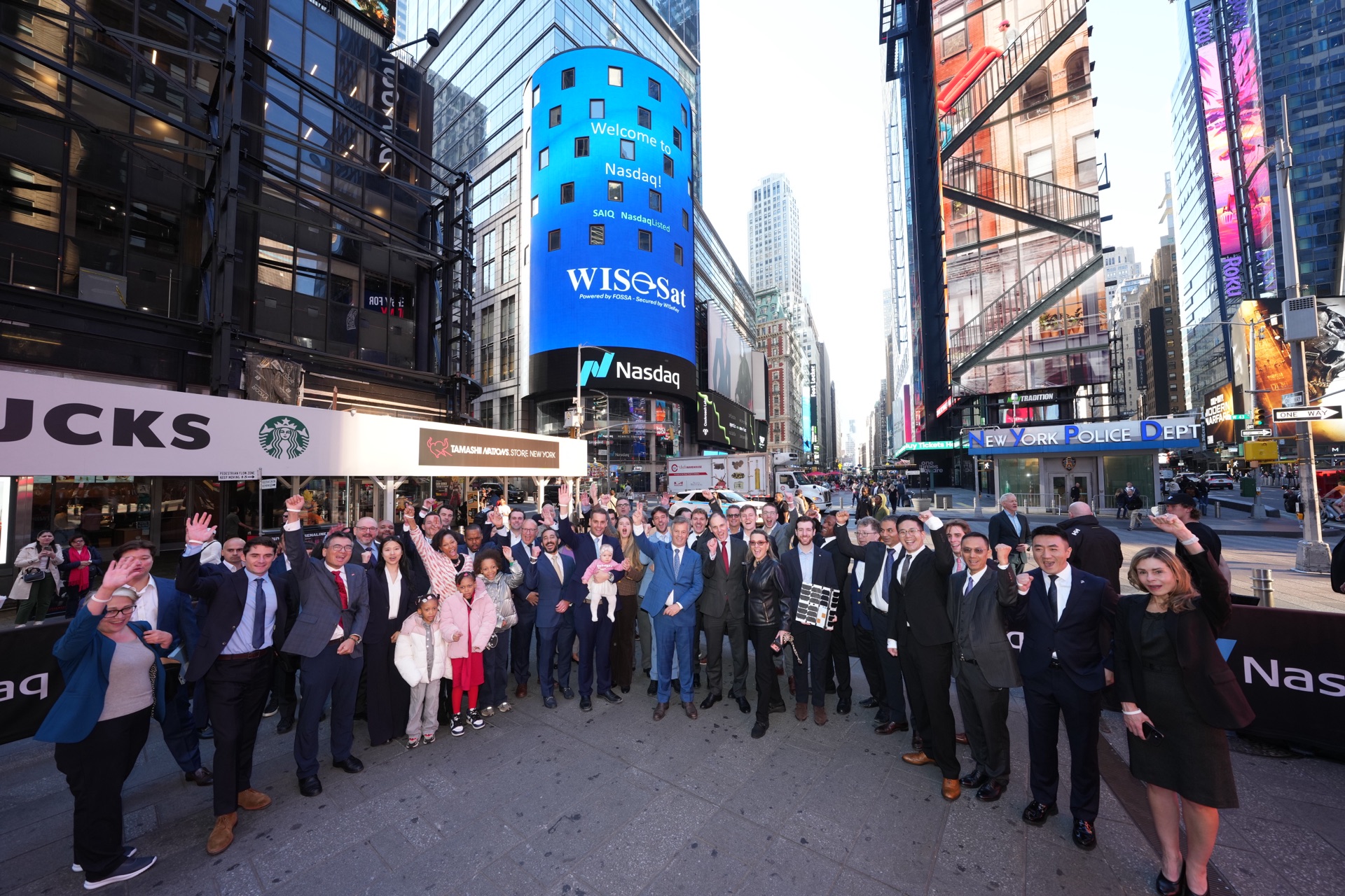 WISeSat.Space Nasdaq Opening Bell ceremony