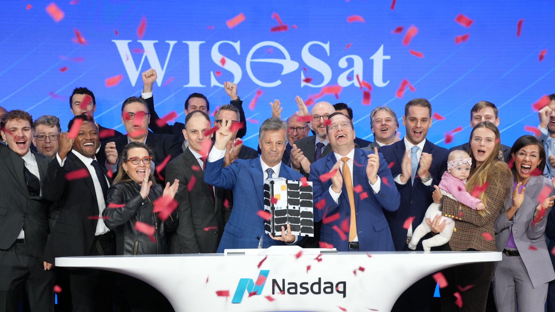 WISeSat.Space Nasdaq Opening Bell ceremony