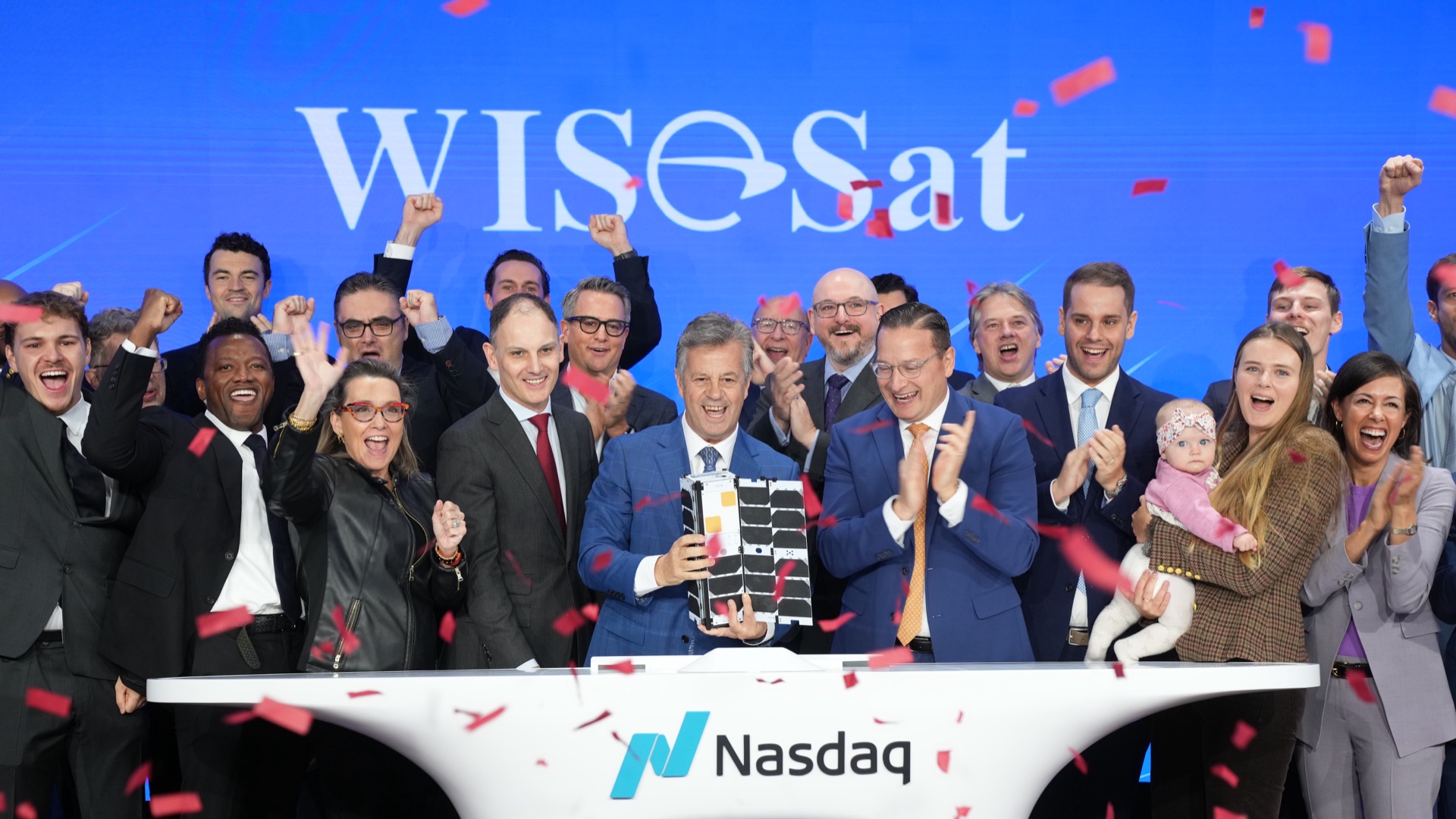WISeSat.Space Nasdaq Opening Bell ceremony