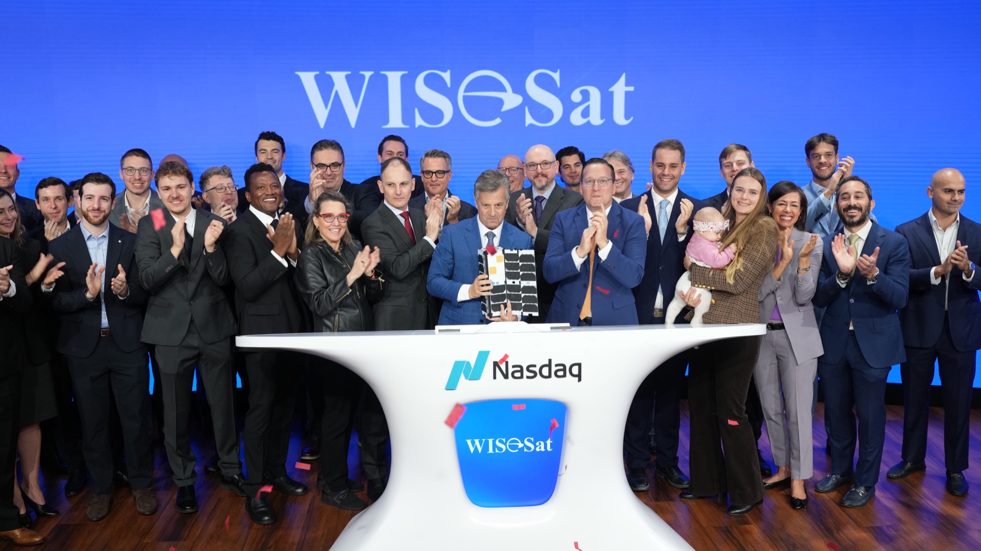 WISeSat.Space Nasdaq Opening Bell ceremony