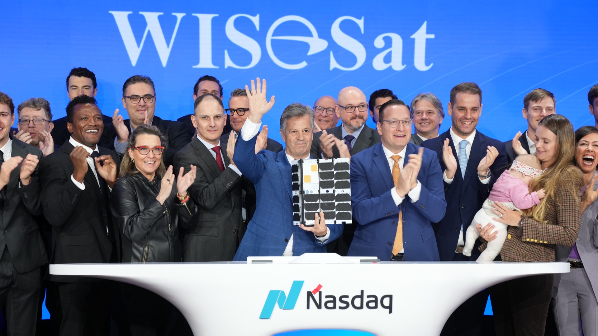 WISeSat.Space Nasdaq Opening Bell ceremony